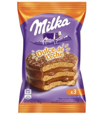 ALFAJOR MILKA TRIPLE DULCE DE LECHE