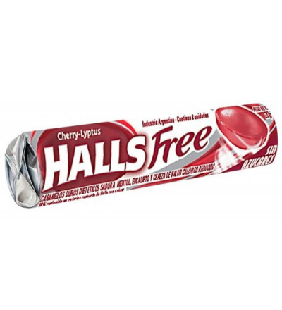 PASTILLA HALLS FREE CEREZA X 12 UNIDADES