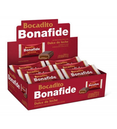 BOCADITO BONAFIDE DULCE DE LECHE X 24 UNIDADES
