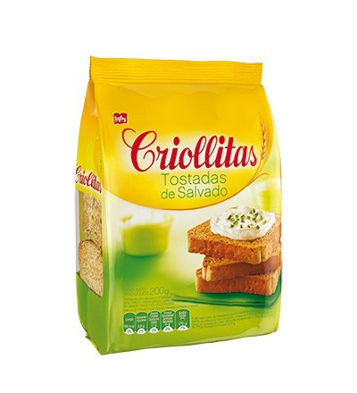 GALLETAS CRIOLLITAS TOSTADAS SALVADO 200 GR