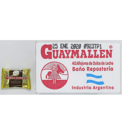 ALFAJOR GUAYMALLEN X 40 U NEGRO