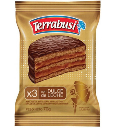ALFAJOR TERRABUSI TRIPLE DULCE DE LECHE * C/U