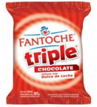 ALFAJOR FANTOCHE TRIPLE *C/U NEGRO