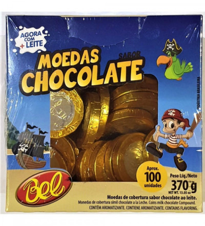MONEDA CHOCOL BEL 100 U