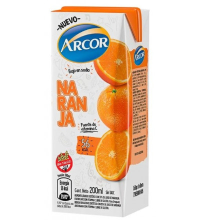 JUGO ARCOR 200 CC NARANJA