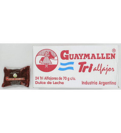 ALFAJOR GUAYMALLEN TRI X 24 NEGRO/
