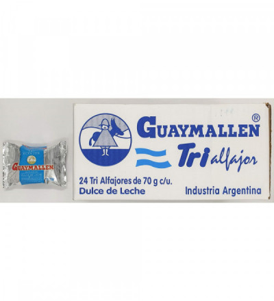 ALFAJOR GUAYMALLEN TRI X 24 BLANC