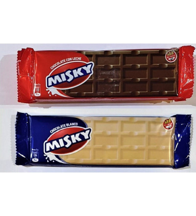 CHOCOLATE CELOFAN MISKY 25 GR. POR UNIDAD