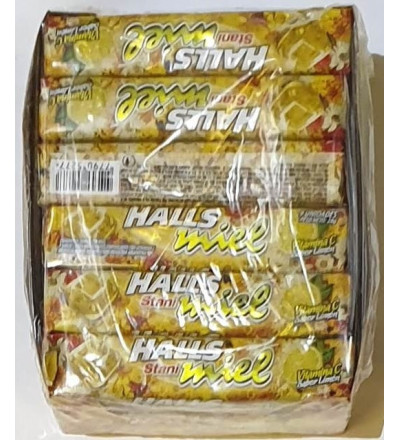 HALLS X 12 U STANI MIEL C/LIMO*