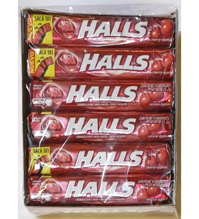 PASTILLA HALLS CHERRY LYPTUS X 12 UNIDADES