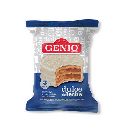 ALFAJOR GENIO TR X 24U BLANCO*
