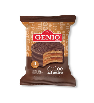 ALFAJOR GENIO TRIPLE DULCE DE LECHE X 24 UNIDADES