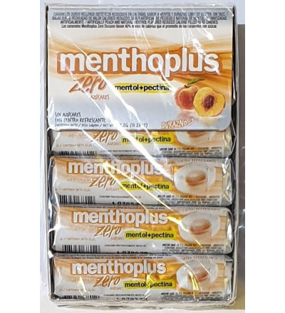 MENTHO PLUS S/AZ X 12 DURAZNO