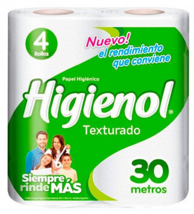 PAPEL HIG HIGIENOL 30MT X 4