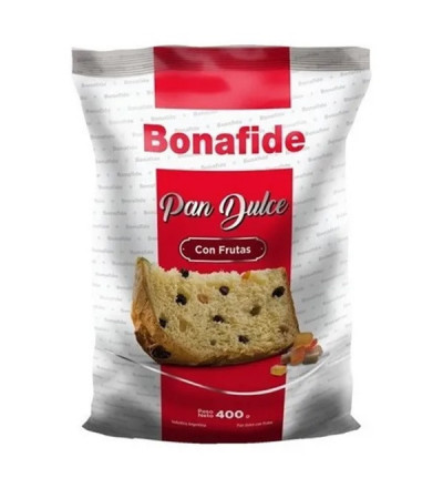 PAN DULCE BONAFIDE 400G FRUTA
