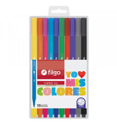 MARCADOR FILGO 1 MM 036 X 10 UNIDADES