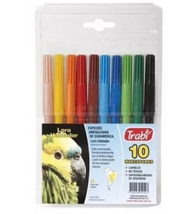 MARCADOR TRABI JUNIOR X 10 UNIDADES