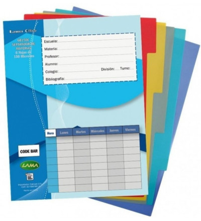 SEPARADOR DE MATERIAS LAMA NRO 3