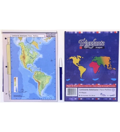 MAPA N.3 F/PO. AMERICA X 40 UNIDADES