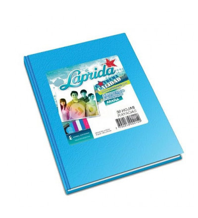 CUADERNO LAPRIDA 50 H RAYADO CELESTE
