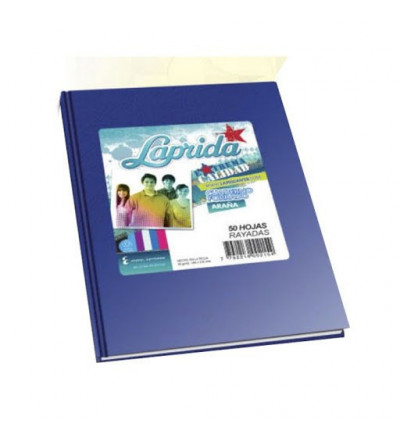 CUADERNO LAPRIDA 50 H RAYADO AZUL