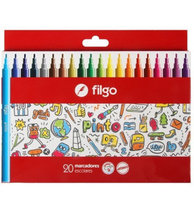 MARCADOR ESCOLAR FILGO X 20 CM2220
