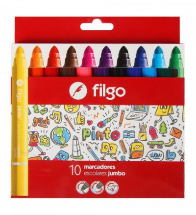 MARCADOR FILGO JUMBO X 10 UNIDADES