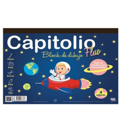 BLOCK DE DIBUJO CAPITOLIO NRO 5, 16 HOJAS FLUO