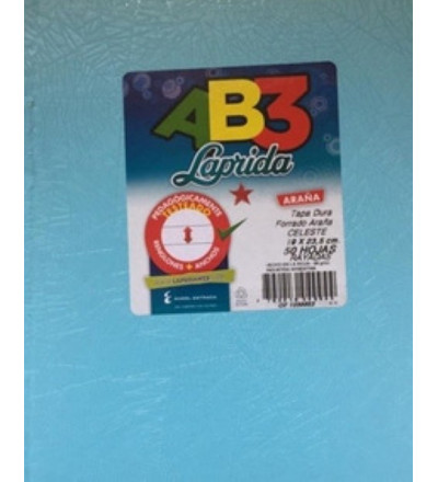 CUADERNO LAPRIDA AB3 50H RAYADO CELESTE