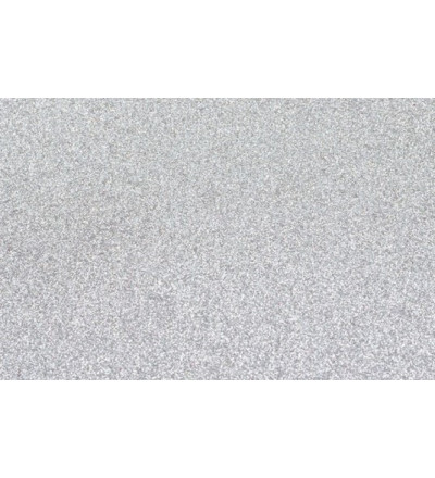 GOMA EVA A4 GLITTER PLATA POR UNIDAD