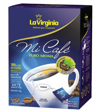 CAFE LA VIRGINIA MI CAFE SAQUITO X 20 UNIDADES 7 GR