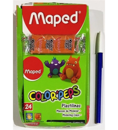 PLASTILINA MAPED X 24 UNIDADES SURTIDA