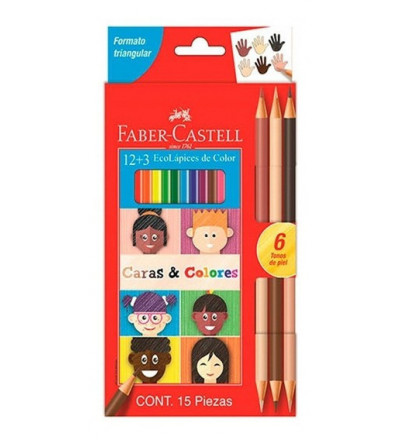 LAP FABER COLOR 12L+3 COL PIEL