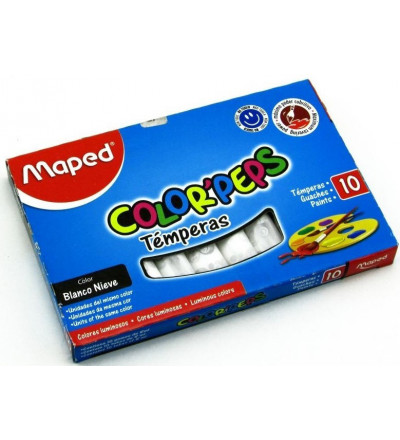 TEMPERA MAPED BLANCO X 10 UNIDADES