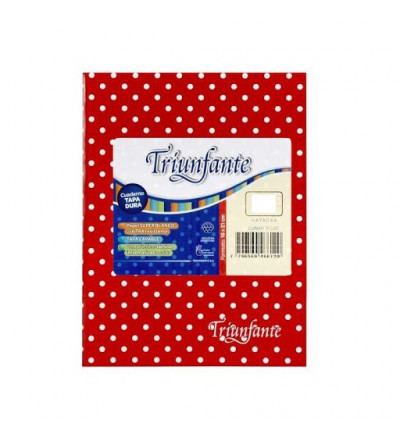 CUADERNO TRIUNFANTE 123 LUNARES 50 HOJAS RAYADO ROJO