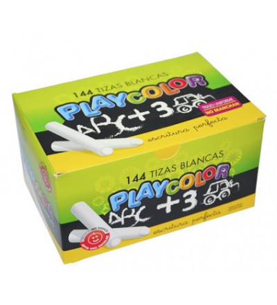 TIZA PLAYCOLOR BLANCA X 144 U.
