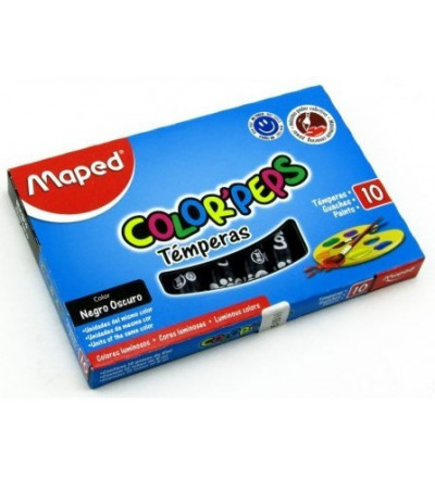 TEMPERA MAPED NEGRO X 10 UNIDADES