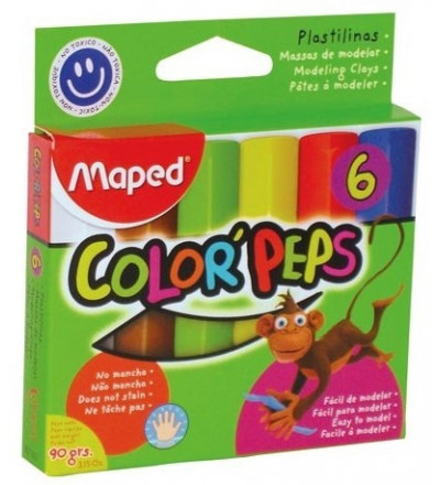 PLASTILINA MAPED X 6 UNIDADES SURTIDA