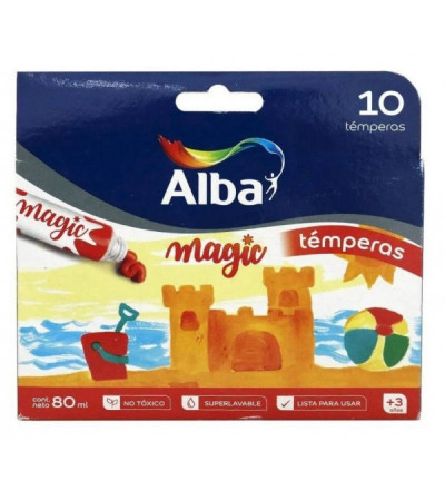 TEMPERA ALBA MAGIC X 10 UNIDADES SURTIDA