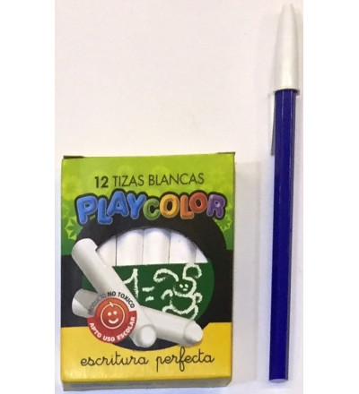 TIZA PLAYCOLOR X 12 BLANCA