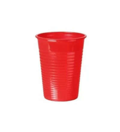 VASO 180 CC ROJO X 100 U
