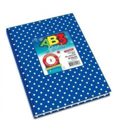 CUADERNO LAPRIDA  AB3 50H RAYADO LUNARES AZUL