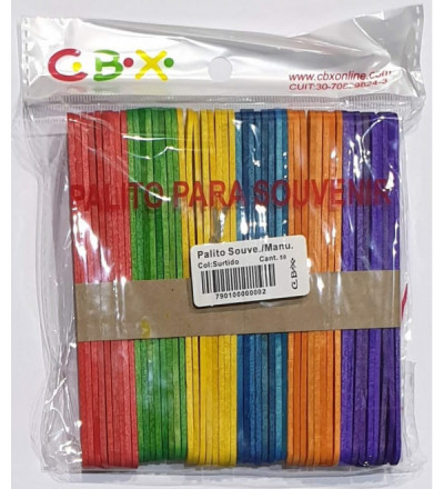 PALITO HELADO CBX COLOR X 50 UNIDADES