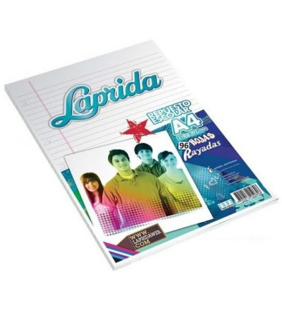 REPUESTO LAPRIDA A4 96 HOJAS RAYA