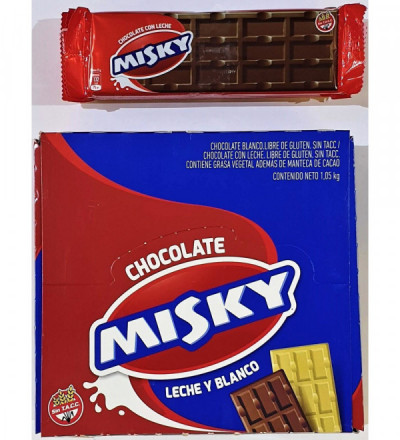 CHOCOLATE CELOFAN MISKY LECHE X 30 UNIDADES