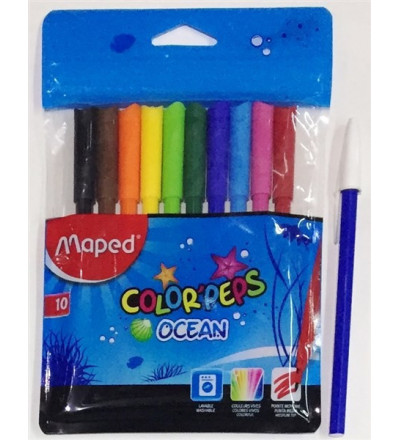 MARCADOR MAPED OCEAN POR 10 UNIDADES