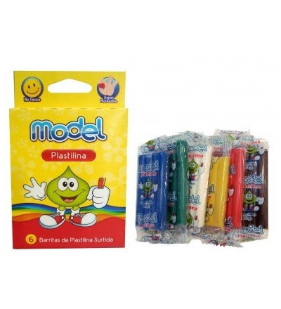 PLASTILINA MODEL X 6 SURTIDA