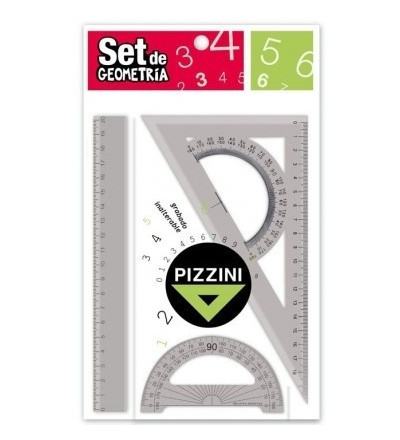 SET DE GEOMETRIA PIZZINI 3 PIEZAS
