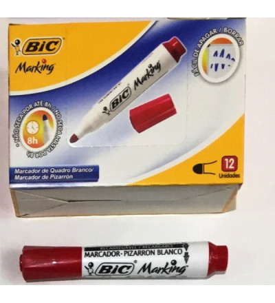 MARCADOR BIC PARA PIZARRA ROJO. POR UNIDAD