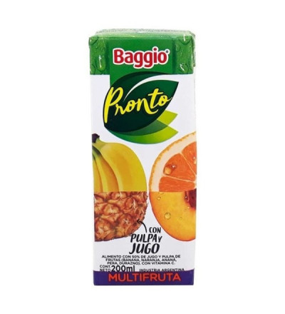 JUGOS BAGGIO PRONTO 200 CC X 18 MULTIFRUTA